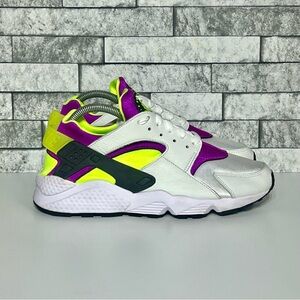 Nike Air Huarache Women’s 10 Neon Yellow Magenta Athletic Sneakers